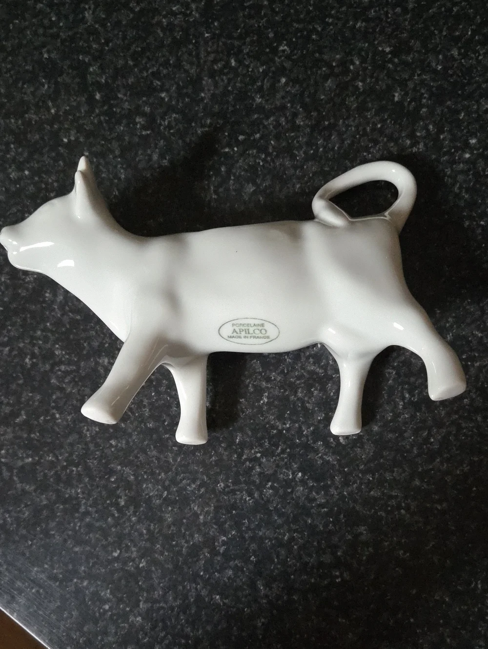 Apilco PorcelainWhite Ceramic Cow Creamer Made In France